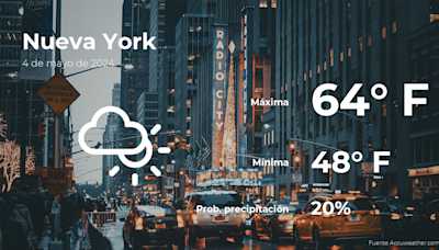Nueva York: pronóstico del tiempo para este sábado 4 de mayo - El Diario NY