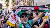 Thousands of pro-Palestinian protesters rally in downtown Los Angeles