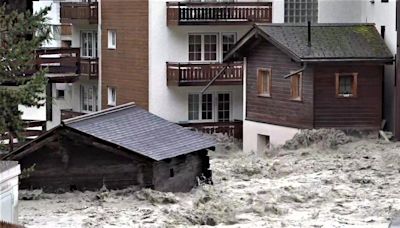 Three missing in Swiss floods as Alpine resort Zermatt cut off