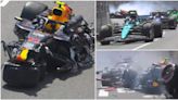 Sergio Perez's car was absolutely destroyed after huge crash at the Monaco Grand Prix