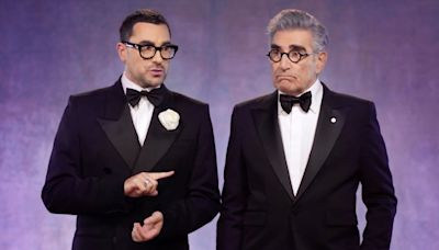 Emmys 2024 Co-Hosts Dan Levy & Eugene Levy Joke About Eyebrows In First Promo