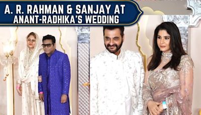 A. R. Rahman & Sanjay Kapoor pose for paps at Anant Ambani-Radhika Merchant's Wedding