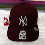 全新 47 'Brand NEW YORK YANKEES 洋基帽酒紅色款 ~特價$1680含運