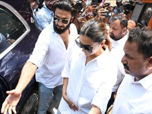 Pics: Mom-to-be Deepika Padukone Votes And Flaunts Baby Bump in White Shirt Amid Surrogacy Rumours