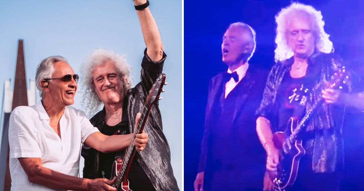 Brian May and Andrea Bocelli perform Queen classic in live new footage