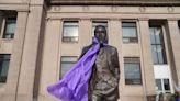 Hatcher statue, Gary City Hall hit by vandals