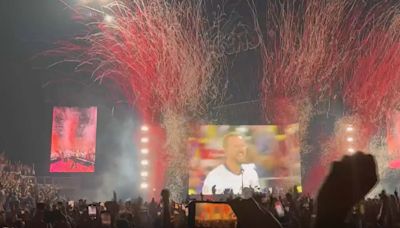 Watch epic moment The Killers hit fans with Mr Brightside during England win