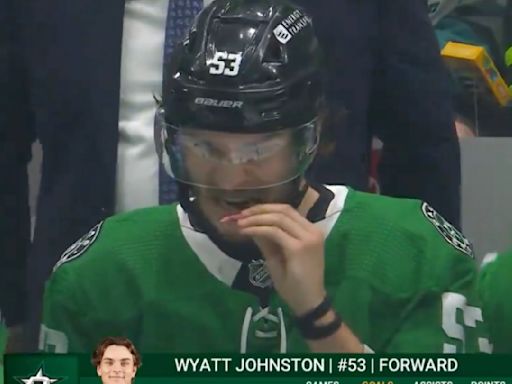 TNT Caught Wyatt Johnston's Hilarious Reaction to Smelling Salts Before Game 1