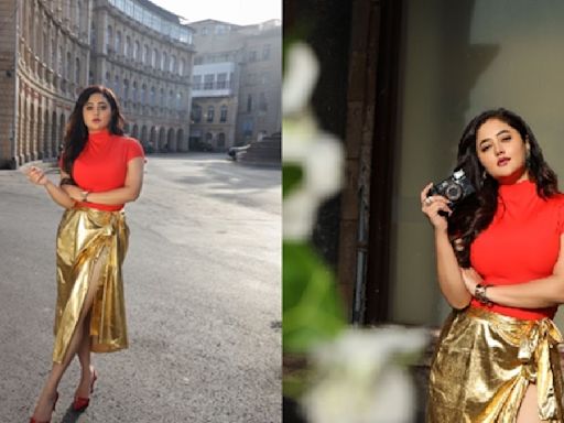 Rashami Desai Is A Visual Delight In High-Chic Top & Golden Skirt. Seen Her Video Yet?