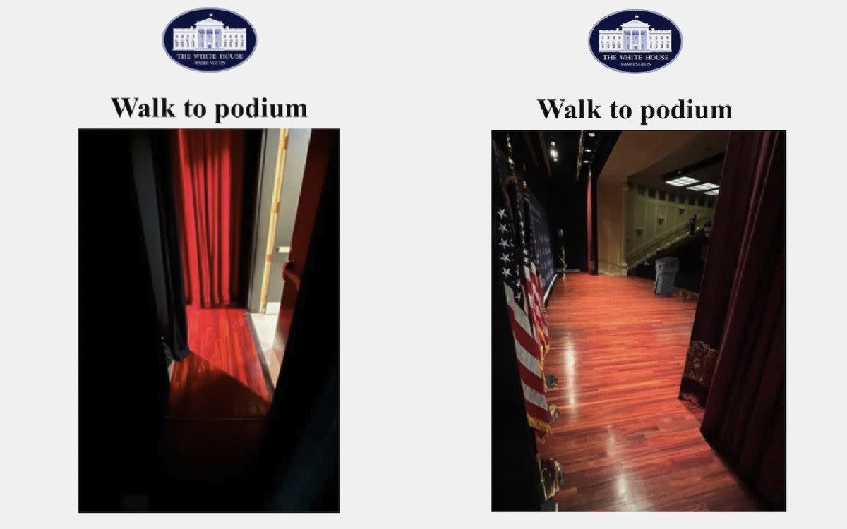 ‘Walk to podium’: Joe Biden given picture guides for stages