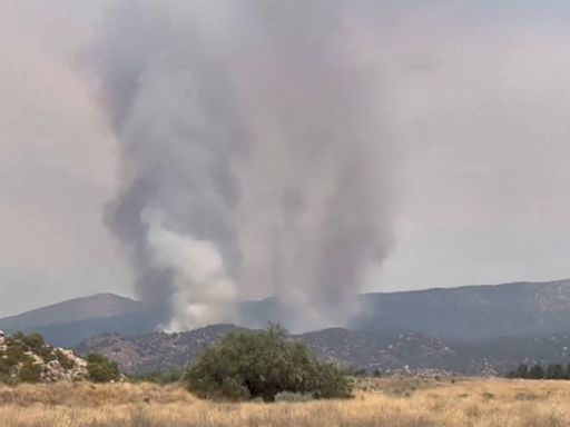 Evacuations issued for brush fire burning east of Palomar Mountain