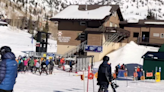 Snowboarder Attempts To Ride Alta Ski Area