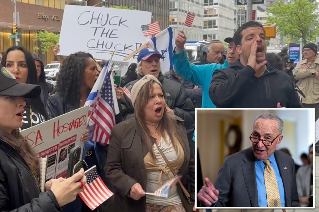 Pro-Israel protesters call on ‘traitor’ Chuck Schumer to resign: ‘Chuck the Chuck’