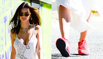 Emily Ratajkowski Masters Off-duty Chic With Vibrant Puma Sneakers