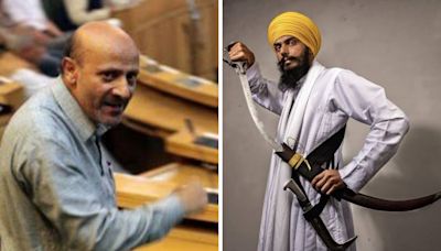 Khalistani sympathiser Amritpal Singh, Engineer Rashid take oath as Lok Sabha members