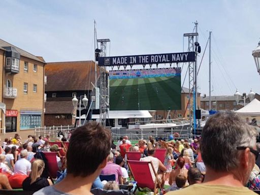 Big screen to show the Olympics and movies for free