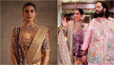 Jacqueline Fernandez Wishes Newlyweds Anant-Radhika, Flaunts Her Golden Regal Look From Wedding