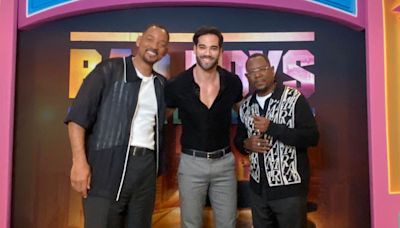 Guty Carrera posa con Will Smith y Martin Lawrence en avant premiere