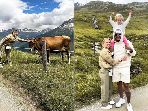 Patrick and Brittany Mahomes Share Adorable Photos with Kids and a Furry Friend on Stunning Swiss Vacation