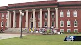 Peaceful protestors gather at Clemson University