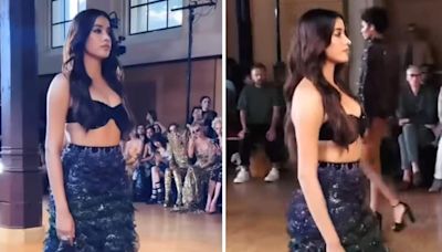 Janhvi Kapoor makes international runway debut at Paris event in mermaid gown, internet unimpressed: Is this a walk?