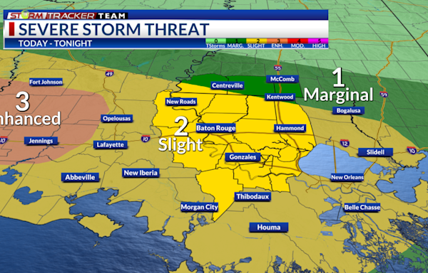 Baton Rouge severe weather: Multiple rounds of storms Thursday through Saturday