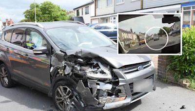 Watch: Moment police ram armed driver off south Essex high street in dramatic chase