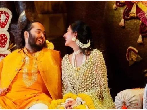 Anant Ambani and Radhika Merchant's unseen Haldi ceremony pictures: The couple glows with joy | Hindi Movie News - Times of India