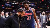 Drake and Joel Embiid Playfully Trade Barbs as Sixers Defeat Raptors: 'I'm Coming for the Sweep'