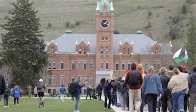 University of Montana students call for investment disclosure at Gaza ceasefire protest