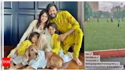 Genelia Deshmukh shares video of kids practicing football in rain: 'Nothing stops them' | Hindi Movie News - Times of India
