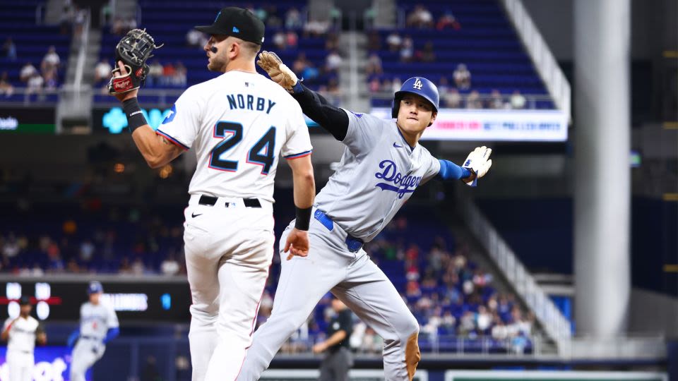 Los Angeles Dodgers’ Shohei Ohtani becomes first player to join 50/50 club