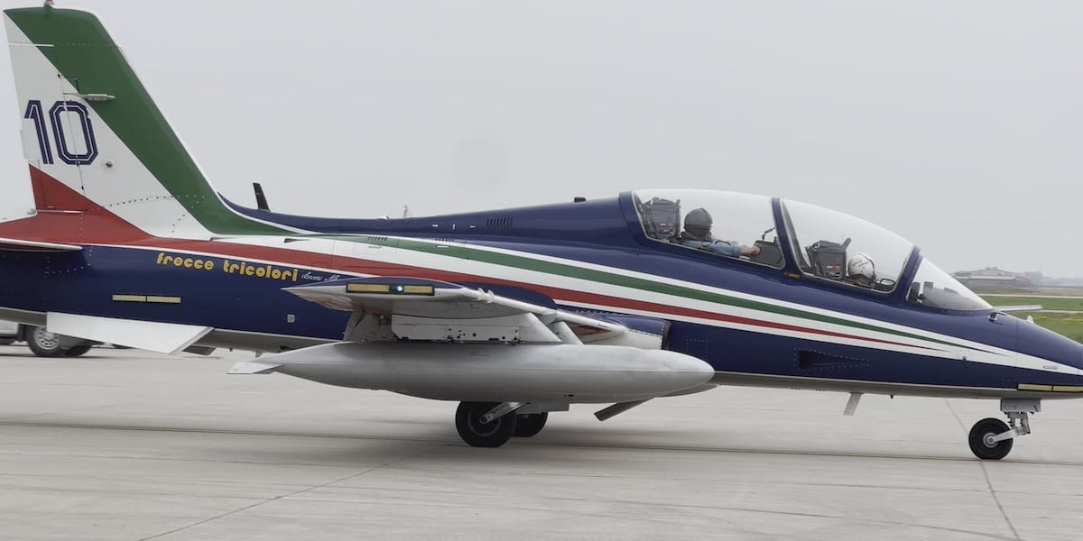 Italian Air Force Aerobatic Team flies into Fargo