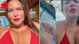 Geisy Arruda mostra domingo na piscina com biquíni fio-dental; vídeos