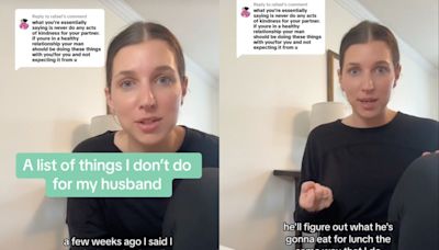 Wife goes viral for list of tasks that she won’t do for her husband