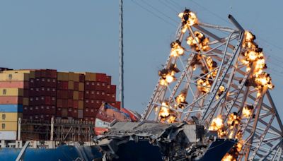 VIDEO: Crews conduct controlled demolition of Baltimore bridge wreckage