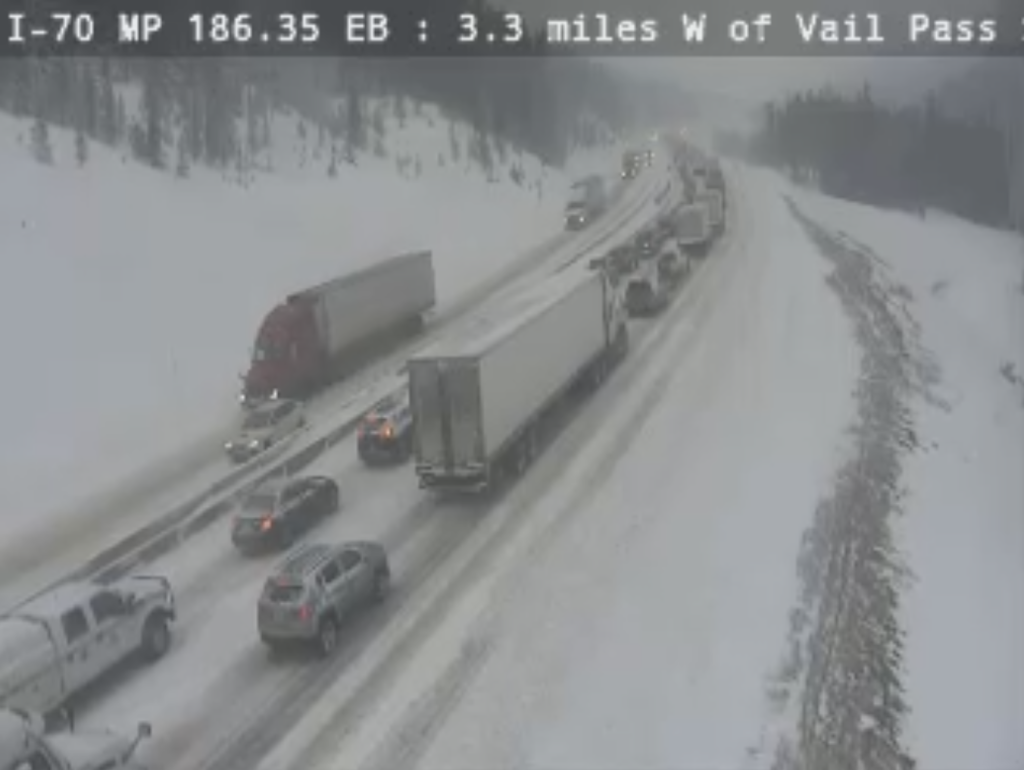 Interstate 70 closed in both directions over Vail Pass as spring snow continues