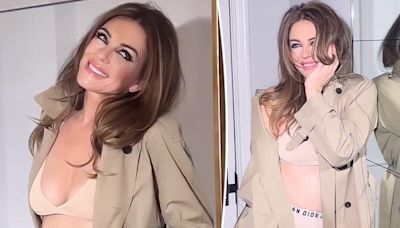 Elizabeth Hurley strips down to her Dior skivvies for sultry shoot: ‘I always end up in my underwear’