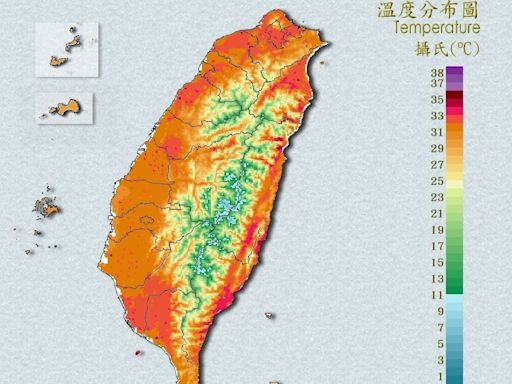 高雄燈塔已飆38.8度極端高溫 10縣市熱到亮橙色燈號