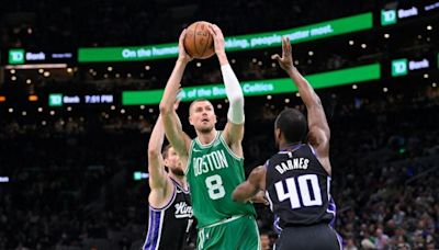 Celtics' Kristaps Porzingis (calf) focused on playoff return