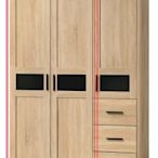 森寶藝品傢俱f-22品味生活臥室系列110-5 黑鏡2.7尺開門衣櫥 (201)~特價