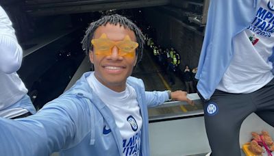 Cuadrado, la sensación en los festejos del Inter de Milán