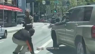 The Way Dude Fell At The End Though: UPS Employee Gets Beat Up On The Streets Of San Francisco CA!