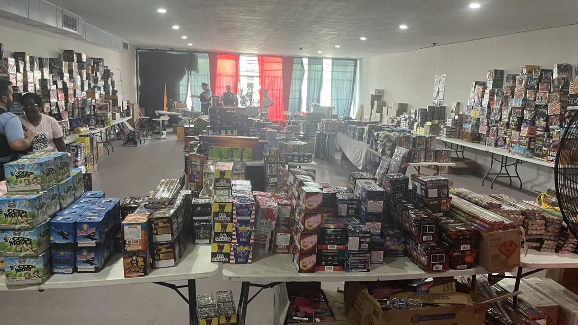 St. Louis police shut down illegal fireworks store, seize hundreds of products and a gun