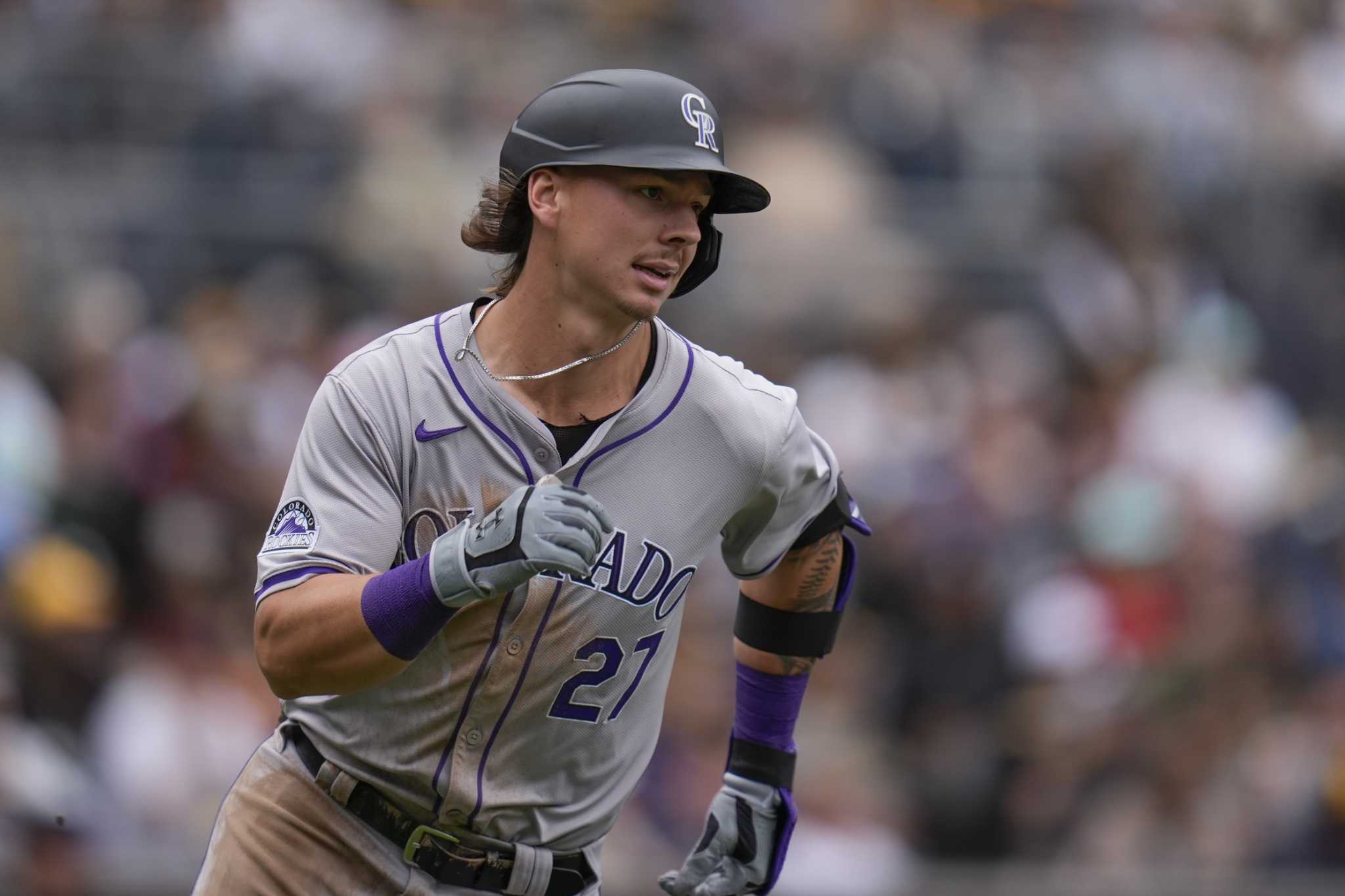 Rockies rookie outfielder Jordan Beck breaks his left hand in loss to Phillies