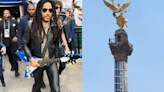 Lenny Kravitz ya se la vive en México y puso a rockear al Ángel de la Independencia