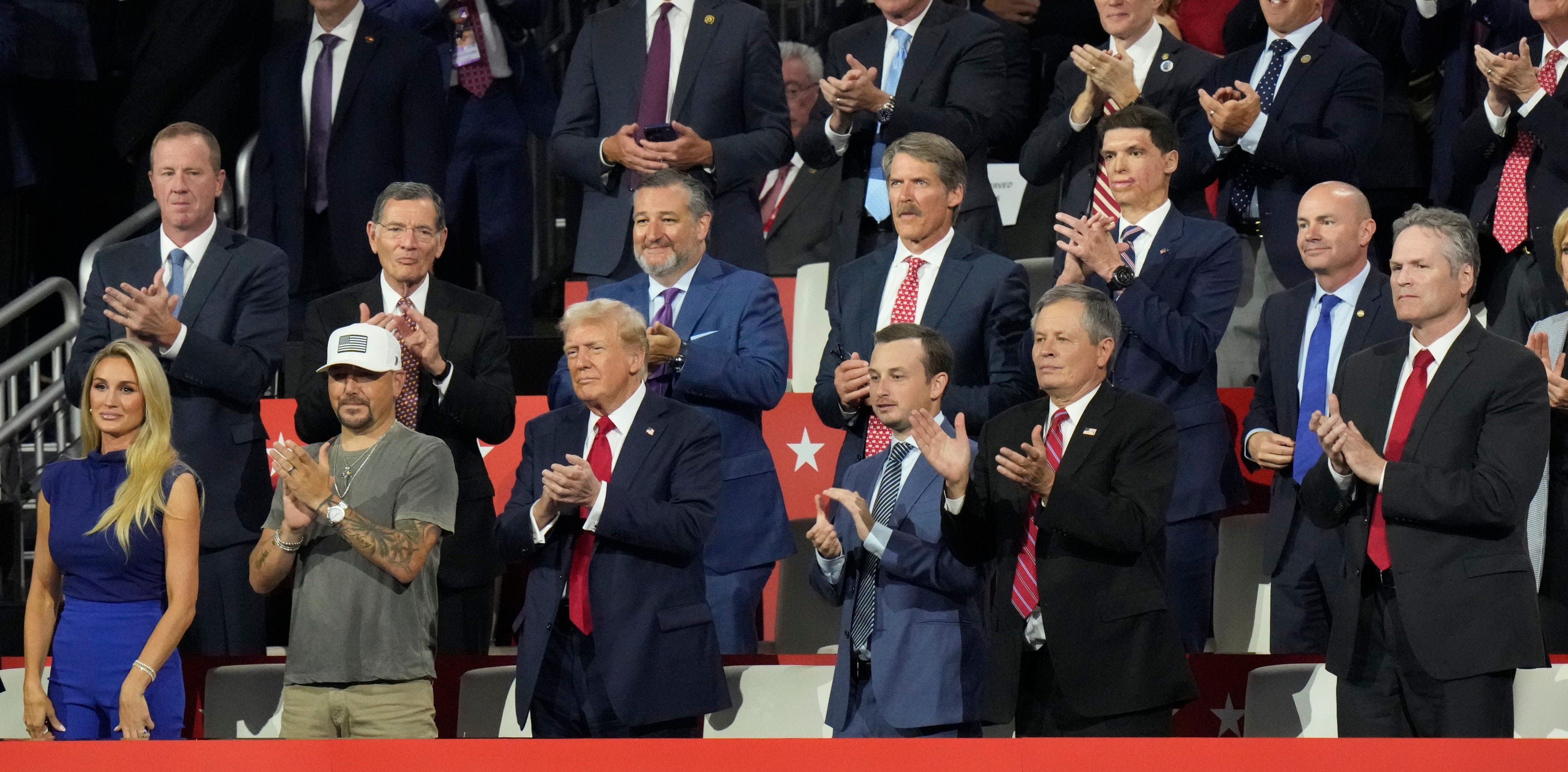 Who's sitting next to Donald Trump at the RNC? Jason Aldean, Eric Hovde and more