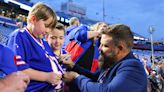 Young Bills fan cries while meeting Ryan Fitzpatrick at Highmark Stadium