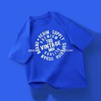 【熱賣精選】短袖t恤男士2022新款夏季寬松百搭衣服克萊因藍半袖體恤衫上衣男