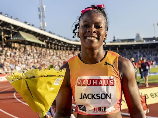 Shericka Jackson coasts home in 200m to complete sprint double at Jamaican nationals